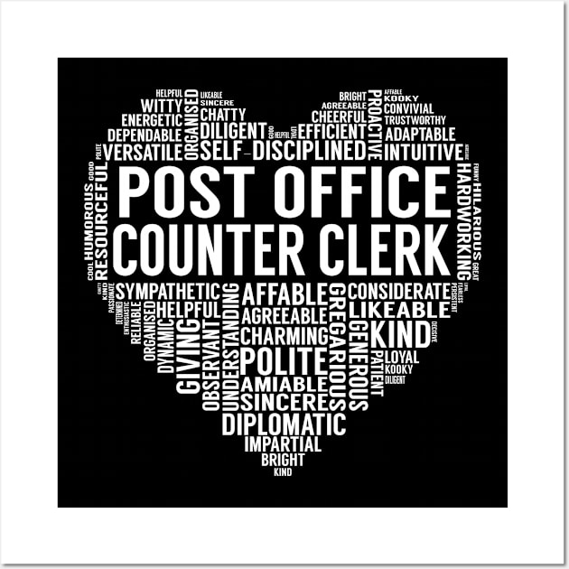 Post Office Counter Clerk Heart Wall Art by LotusTee